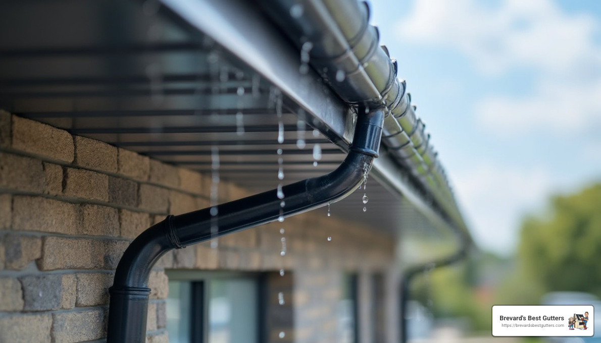 commercial rain gutter installation