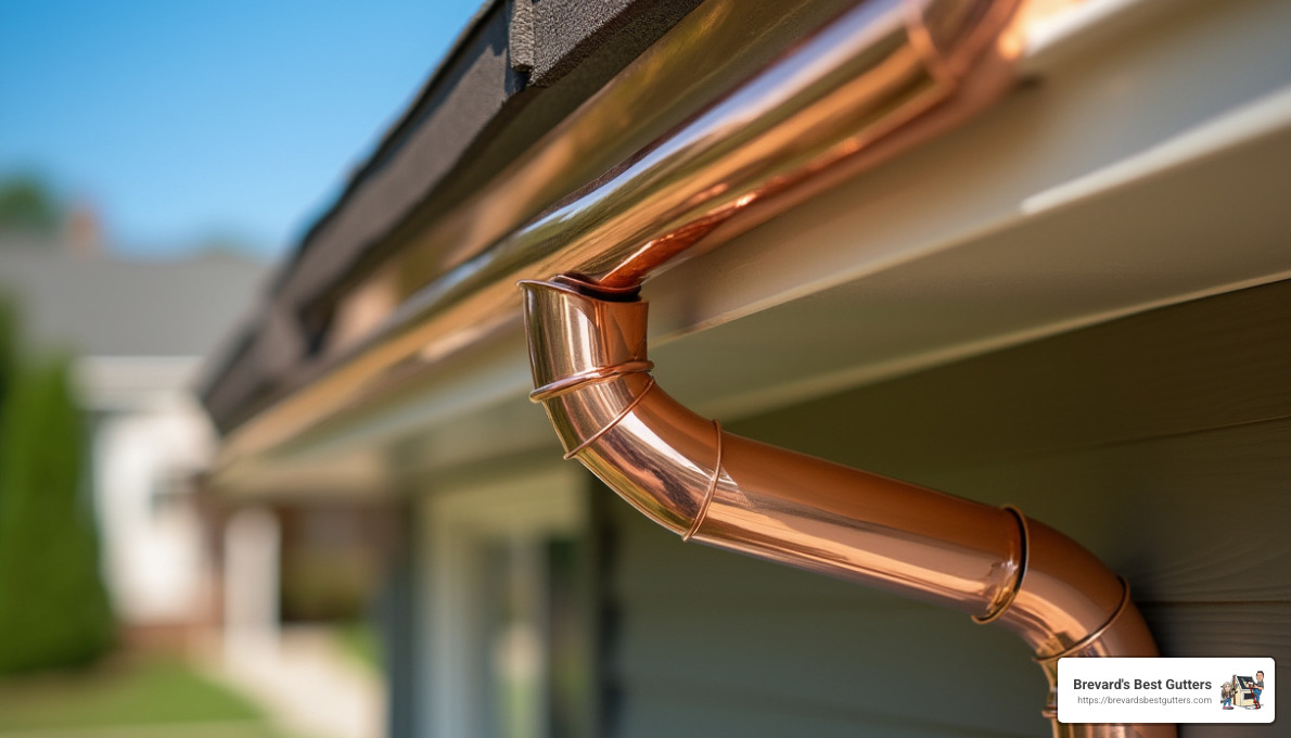 copper gutter downspouts